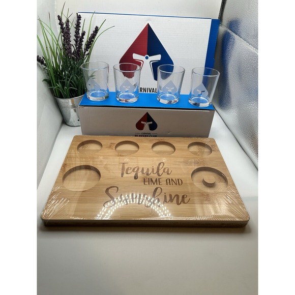Carnival Other - Carnival Players Club Shot glasses and Tequila Shot Tray